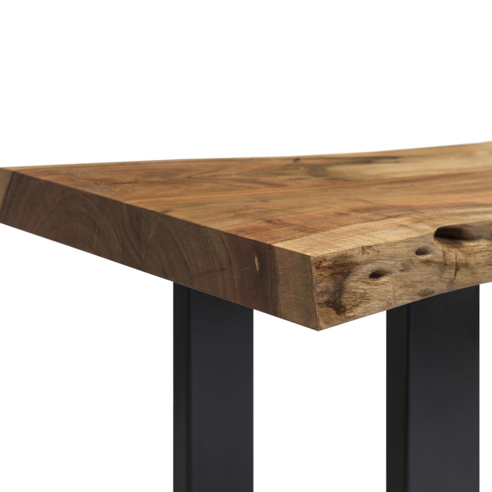 Alpine Natural Live Edge 36" Bench with Coat Hook Set. Picture 4
