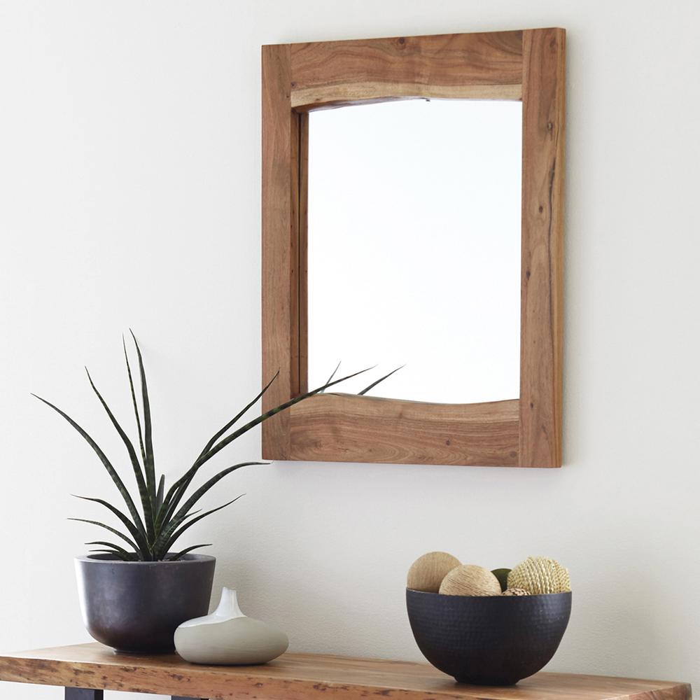 Alpine Natural Live Edge Wood 24" Mirror. Picture 4