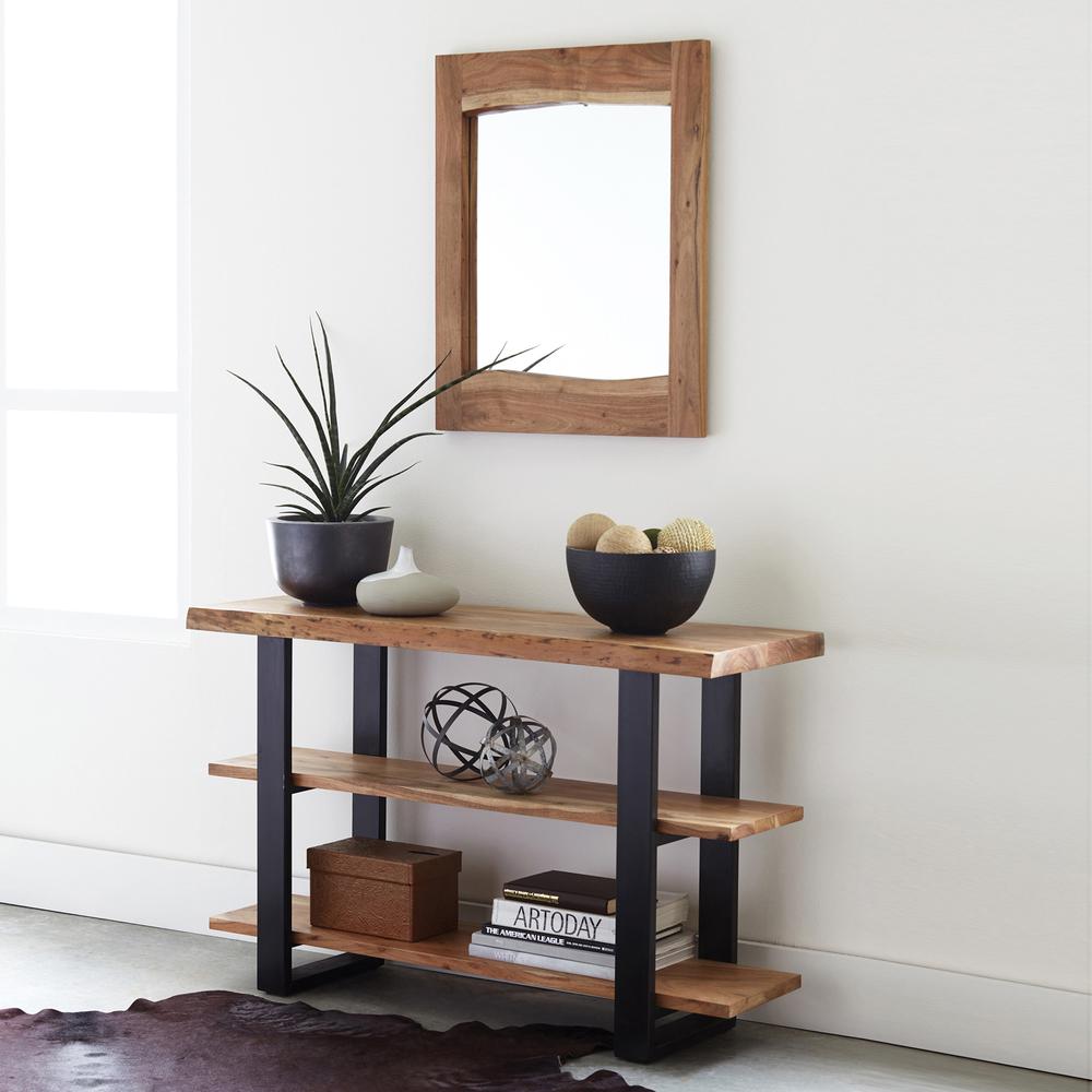 Alpine Natural Live Edge Wood 24" Mirror. Picture 6