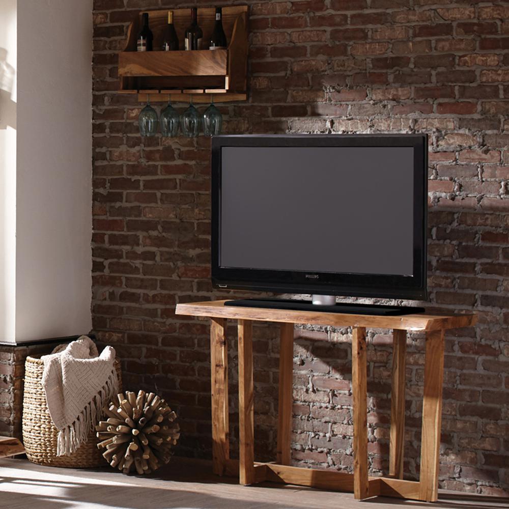 Berkshire Natural Live Edge Wood Media Console Table. Picture 5