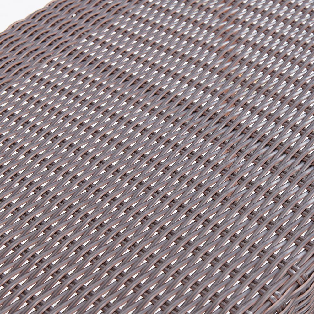Athens All-Weather Wicker Outdoor 26"H Cocktail Table with Glass Top. Picture 5