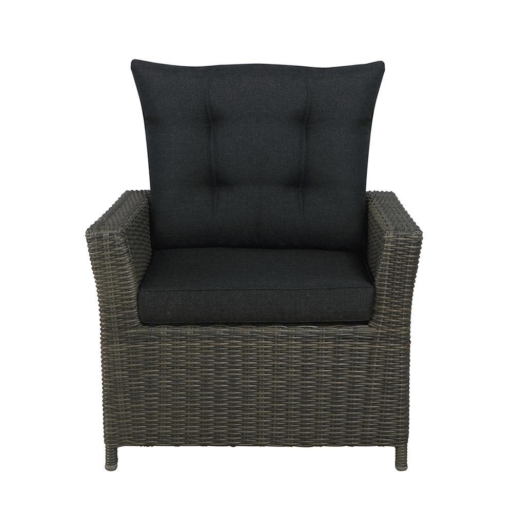 Asti All-Weather Wicker 4-Piece Outdoor Seating Set with Two Reclining Chairs and Two Ottomans. Picture 5