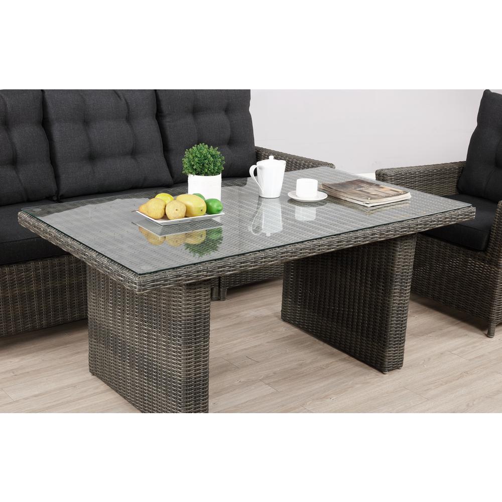 Asti All-Weather Wicker Outdoor 26"H Cocktail Table. Picture 2
