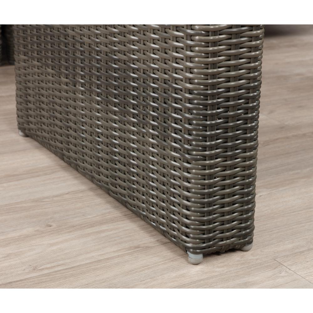 Asti All-Weather Wicker Outdoor 26"H Cocktail Table. Picture 5