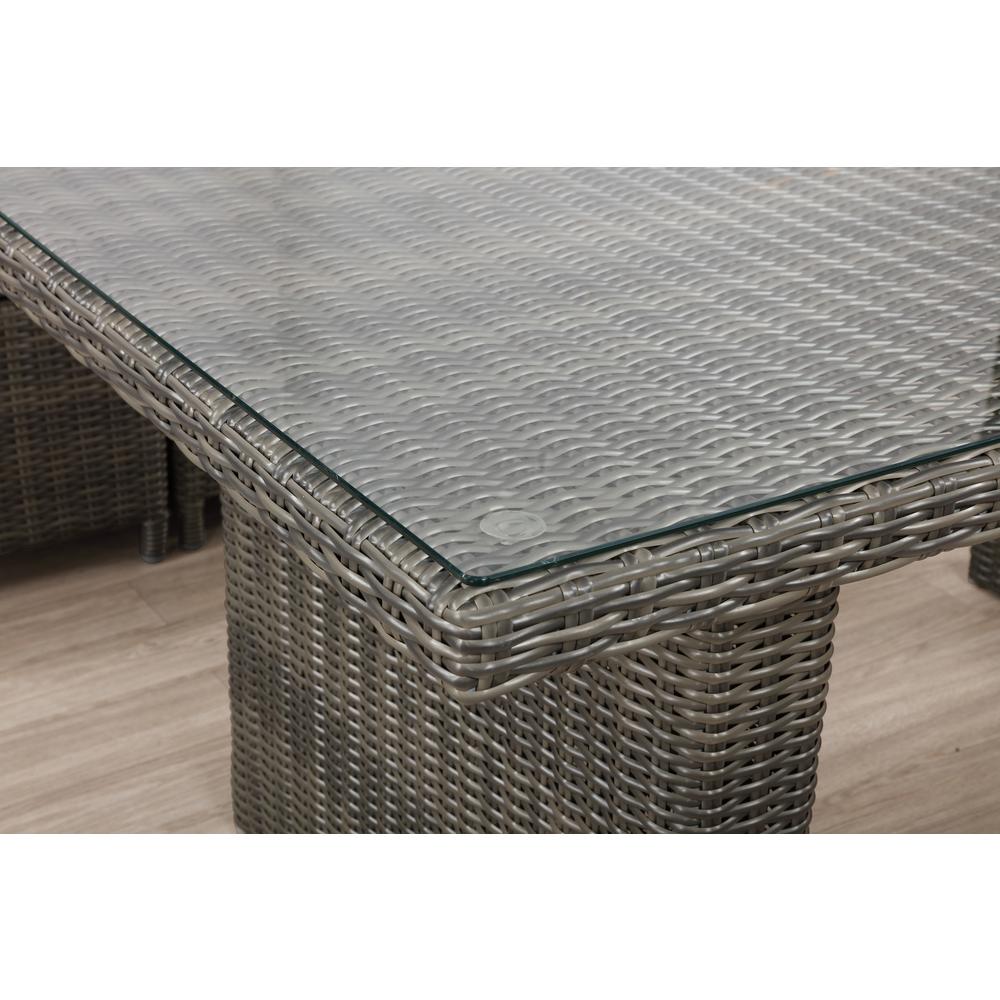 Asti All-Weather Wicker Outdoor 26"H Cocktail Table. Picture 6