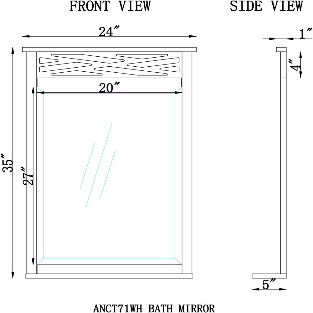 Coventry 24"W x 35"H Bath Mirror. Picture 5