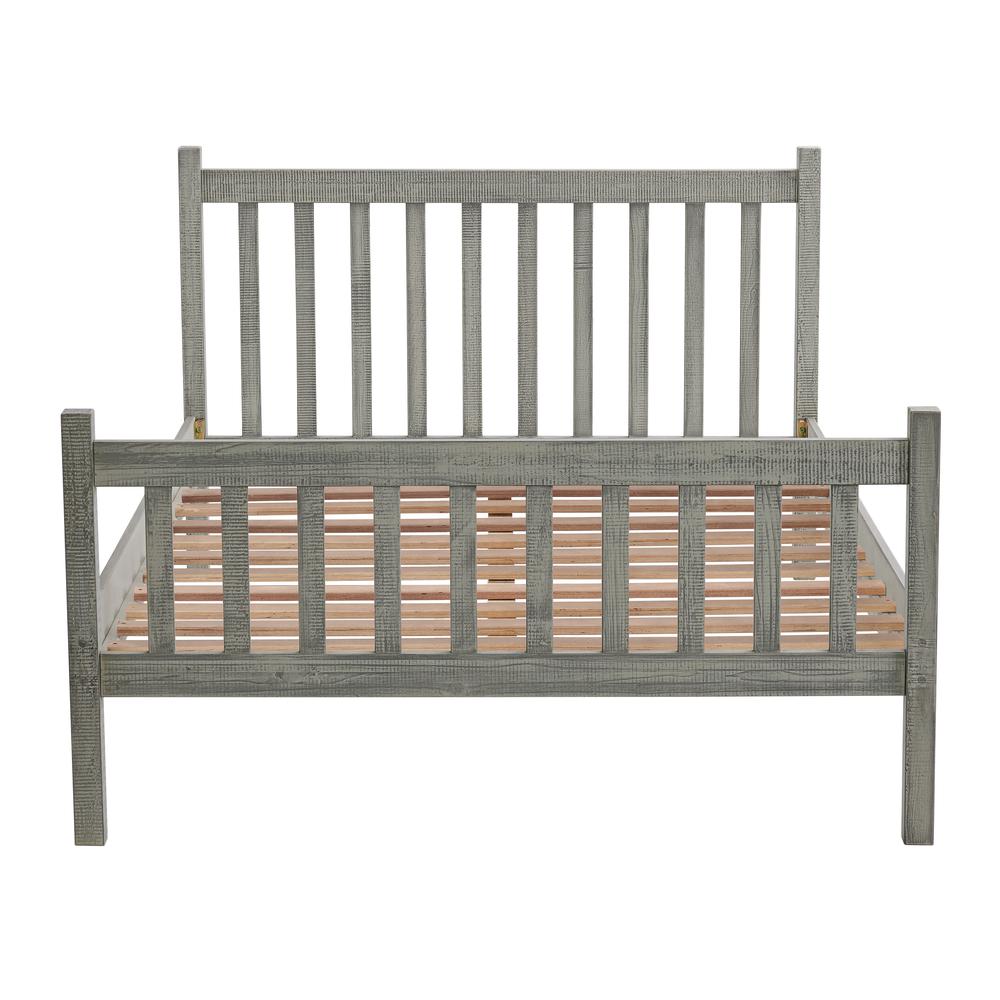 Windsor Wood Slat Full Bed, Driftwood Gray. Picture 4