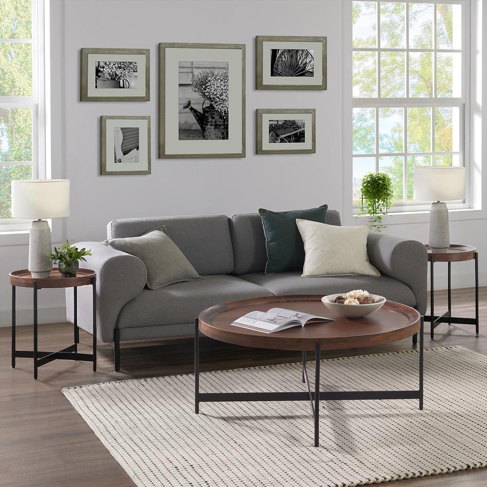 Brookline 42" Round Coffee Table, Medium Chestnut. Picture 6