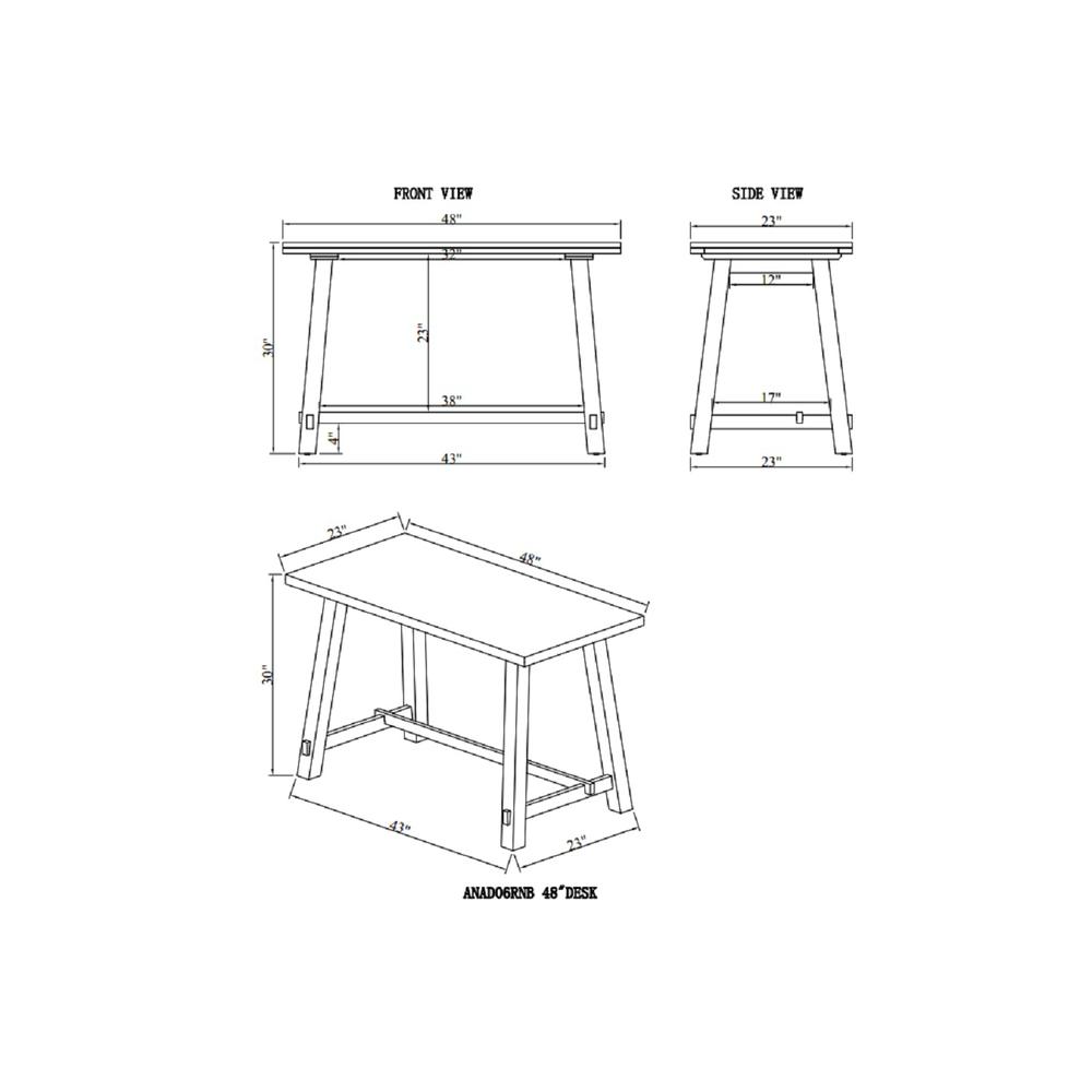 Adam 48" W Solid Wood Desk. Picture 9
