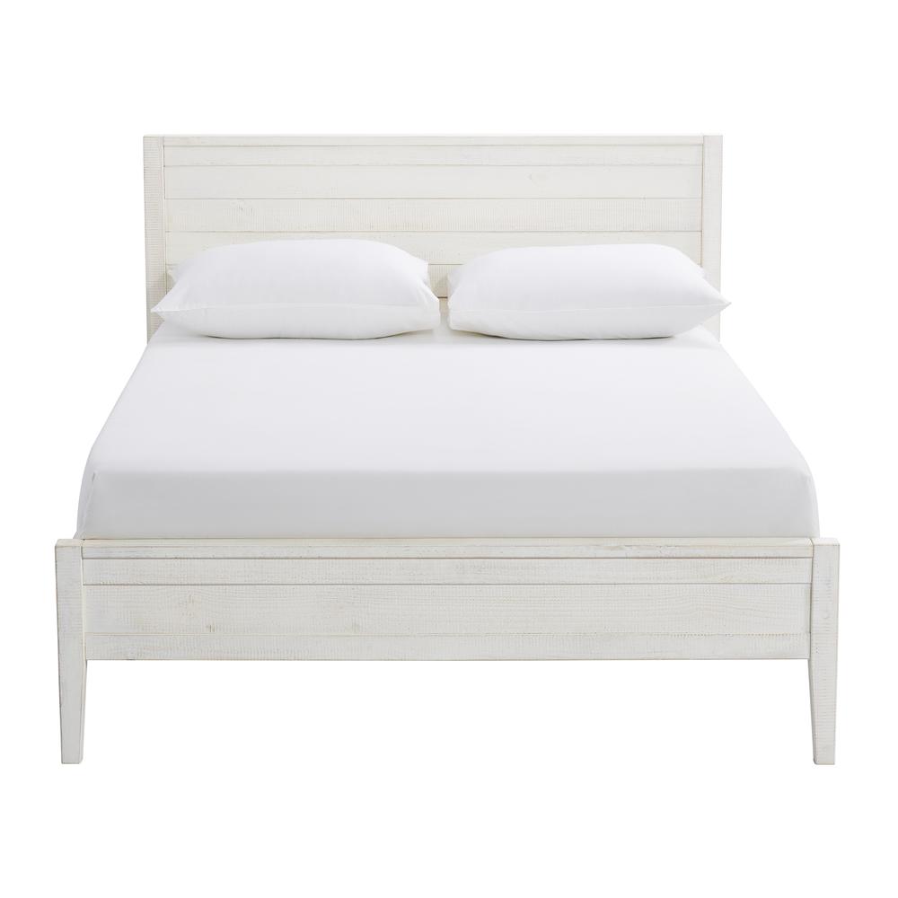 Windsor Panel Wood Full Bed, Driftwood White. Picture 5