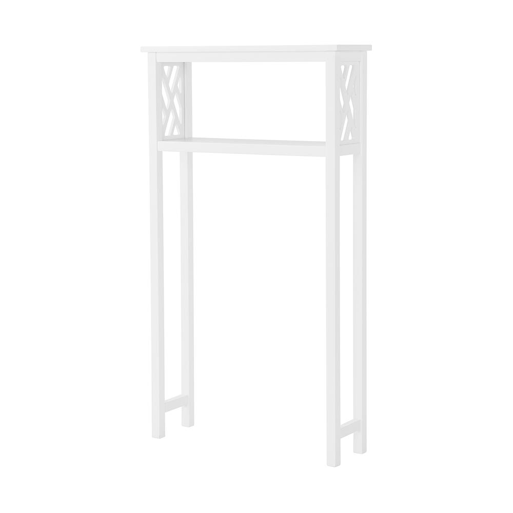 Coventry Over Toilet Open Storage Shelf, Bath Shelf with Two Towel Rods. Picture 3