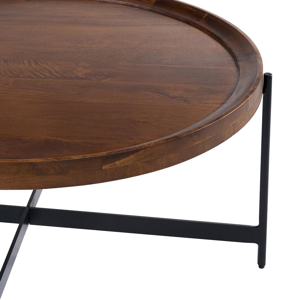 Brookline 42" Round Coffee Table, Medium Chestnut. Picture 5