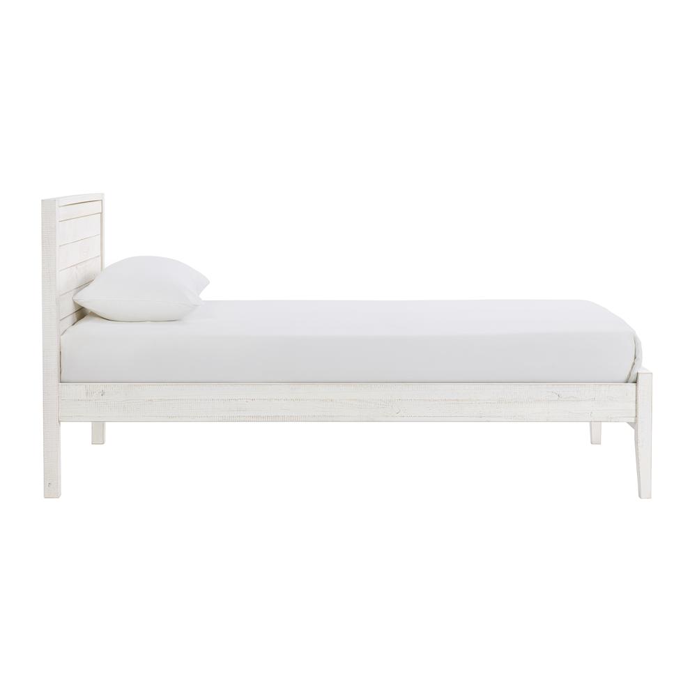 Windsor Panel Wood Twin Bed, Driftwood White. Picture 7