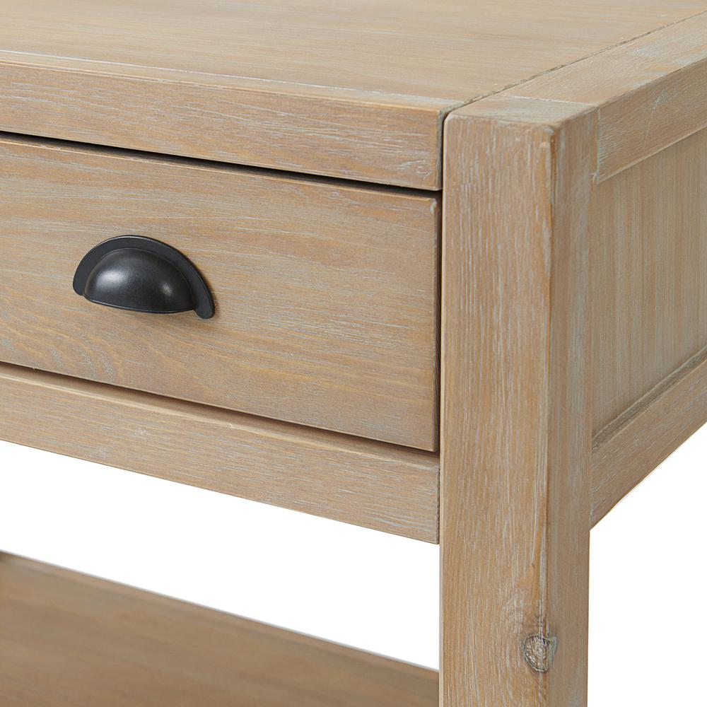 Arden 2-Drawer Wood Nightstand with Open Shelf. Picture 4