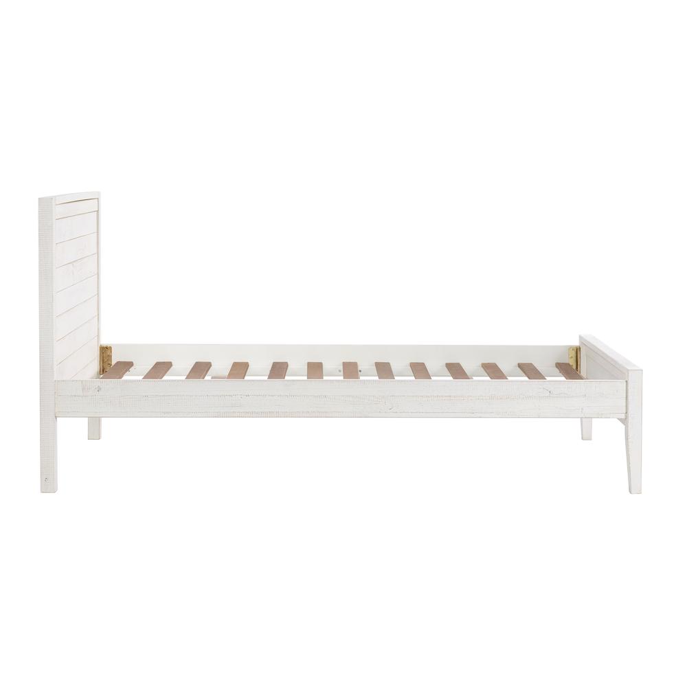 Windsor Panel Wood Twin Bed, Driftwood White. Picture 6