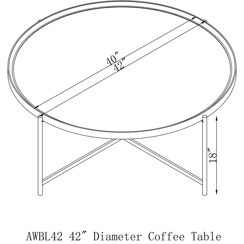 Brookline 42" Round Coffee Table, Medium Chestnut. Picture 2