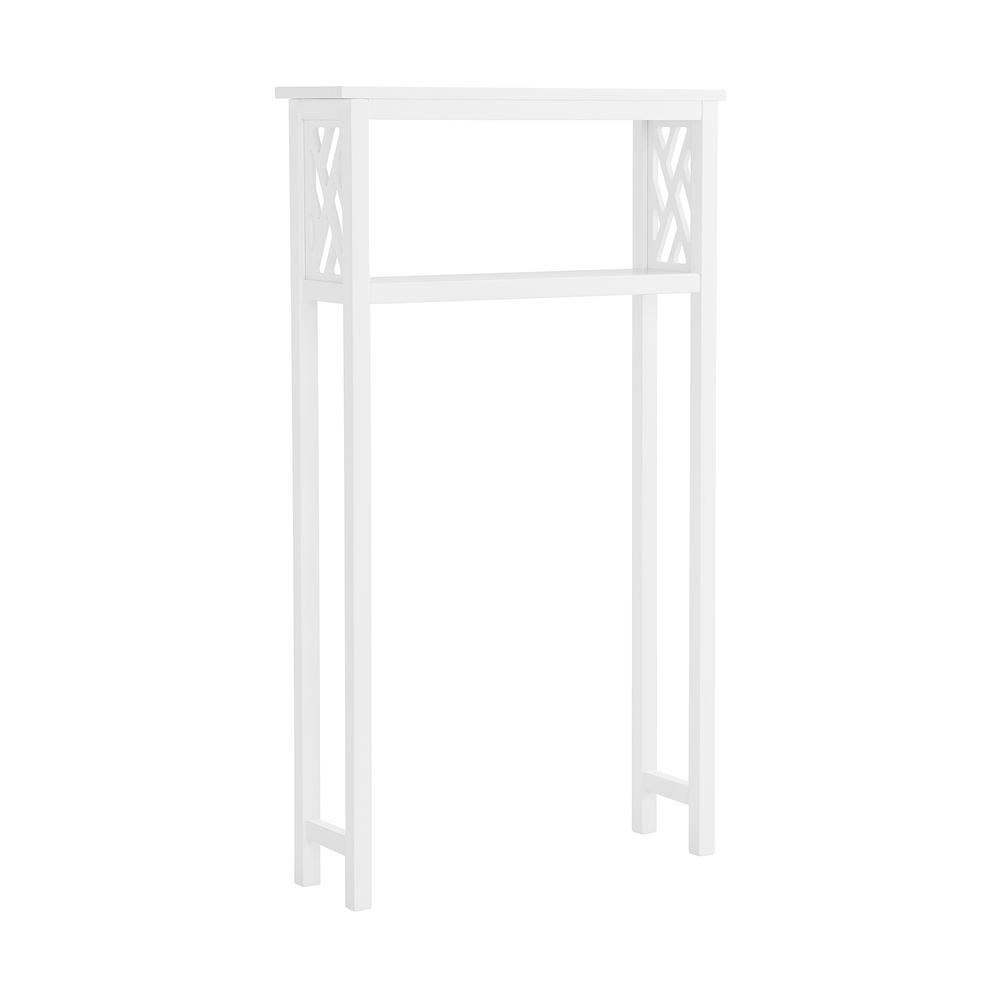 Coventry Over Toilet Open Storage Shelf, Bath Shelf with Two Towel Rods. Picture 6