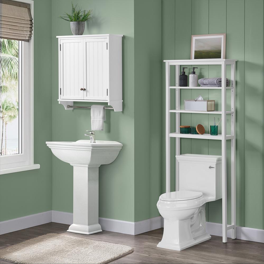 Dover 27"W x 29"H Wall Mounted Bathroom Storage Cabinet with 2 Doors and Towel Rod. Picture 2