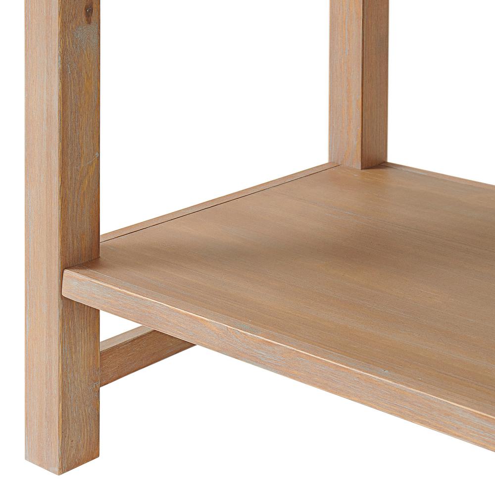 Arden 2-Drawer Wood Nightstand with Open Shelf. Picture 5