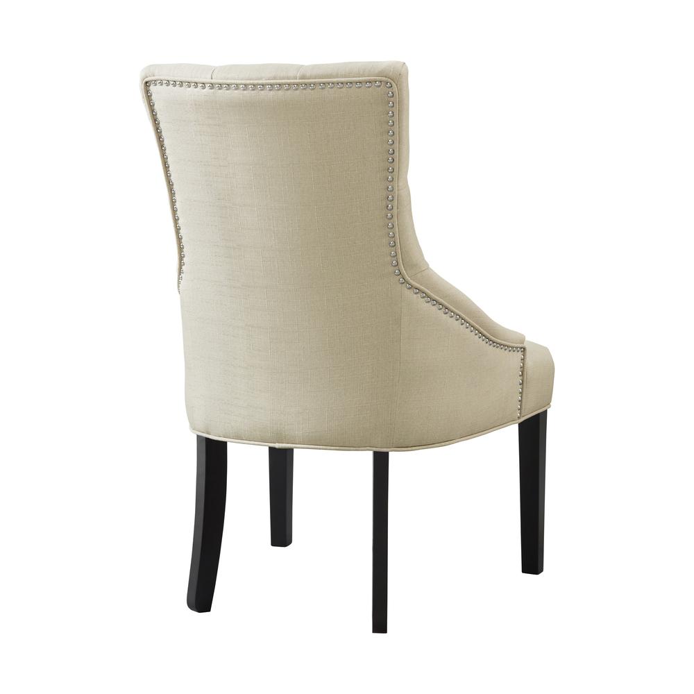 Haeys Tufted Upholstered Dining Chairs, Cream (Set of 2). Picture 5