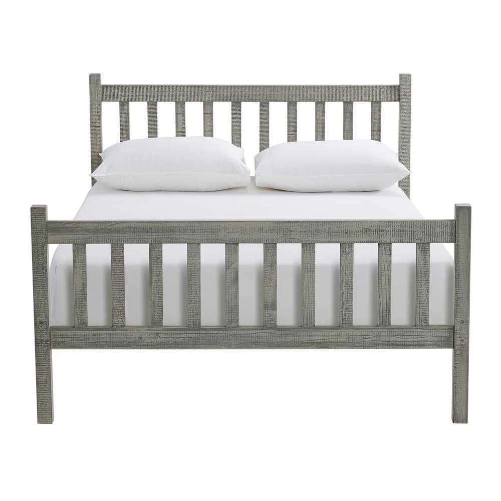 Windsor Wood Slat Full Bed, Driftwood Gray. Picture 5