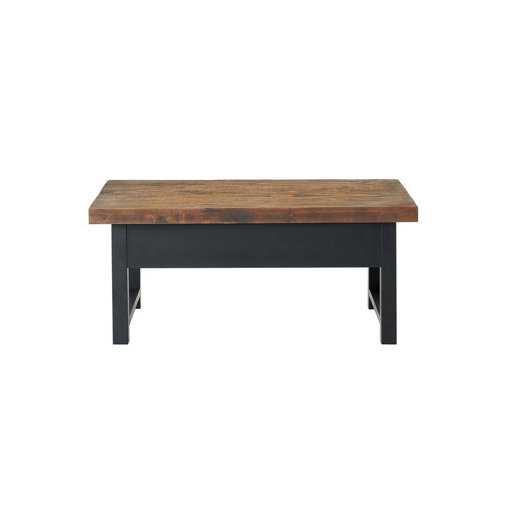 Pomona 4-Piece Living Room Set with 42"W Lift Top Coffee Table,  Sofa/TV Console Table, and Two End Tables with Shelves. Picture 3
