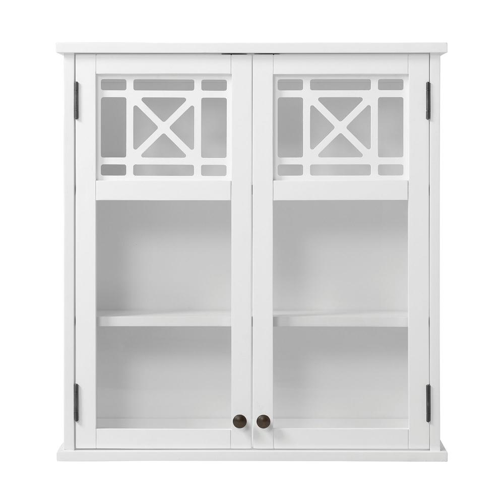 Derby 3-Piece Bathroom Set with Wall Mounted Bath Cabinet, Hamper, and Floor Cabinet. Picture 3