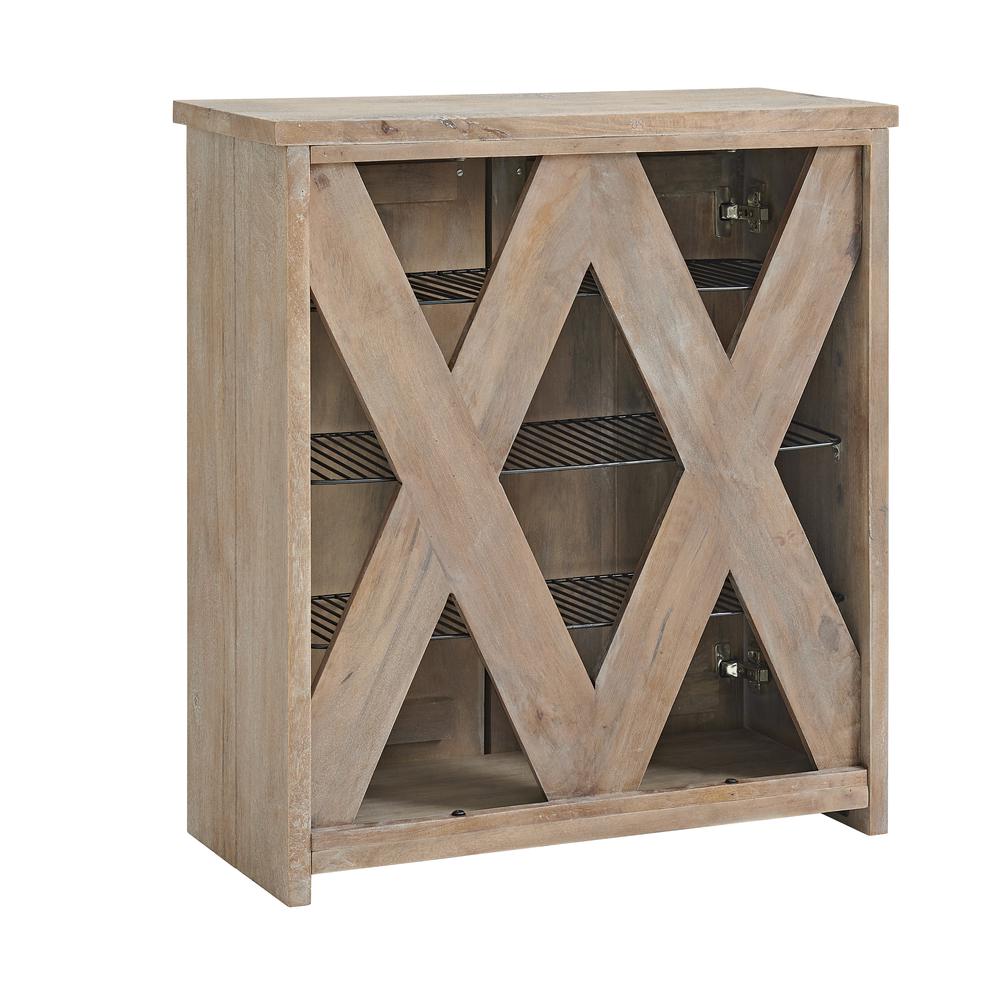 Castleton Mango Wood 31"W Shoe Cubbie Cabinet. Picture 7