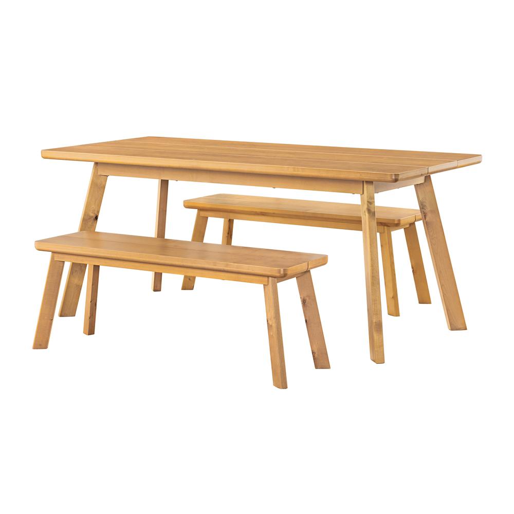 Shelburne 73" Dining Table with Two Benches, Set of 3. Picture 2