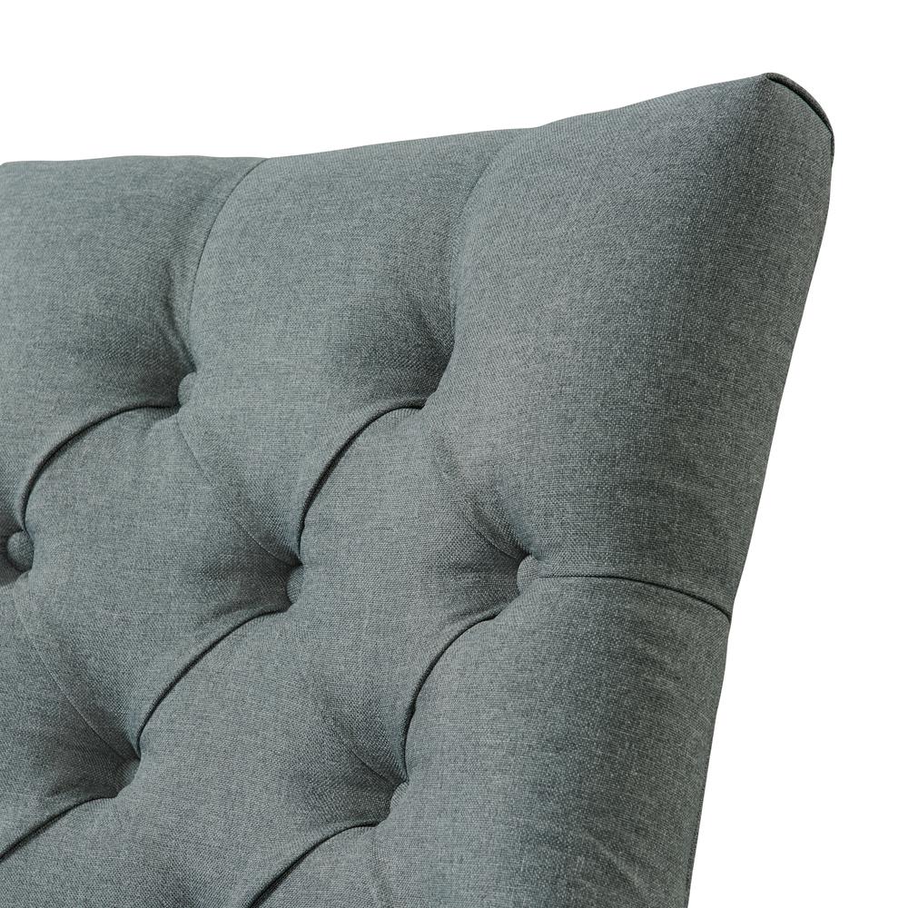 Haeys Tufted Upholstered Dining Chairs, Grey (Set of 2). Picture 6