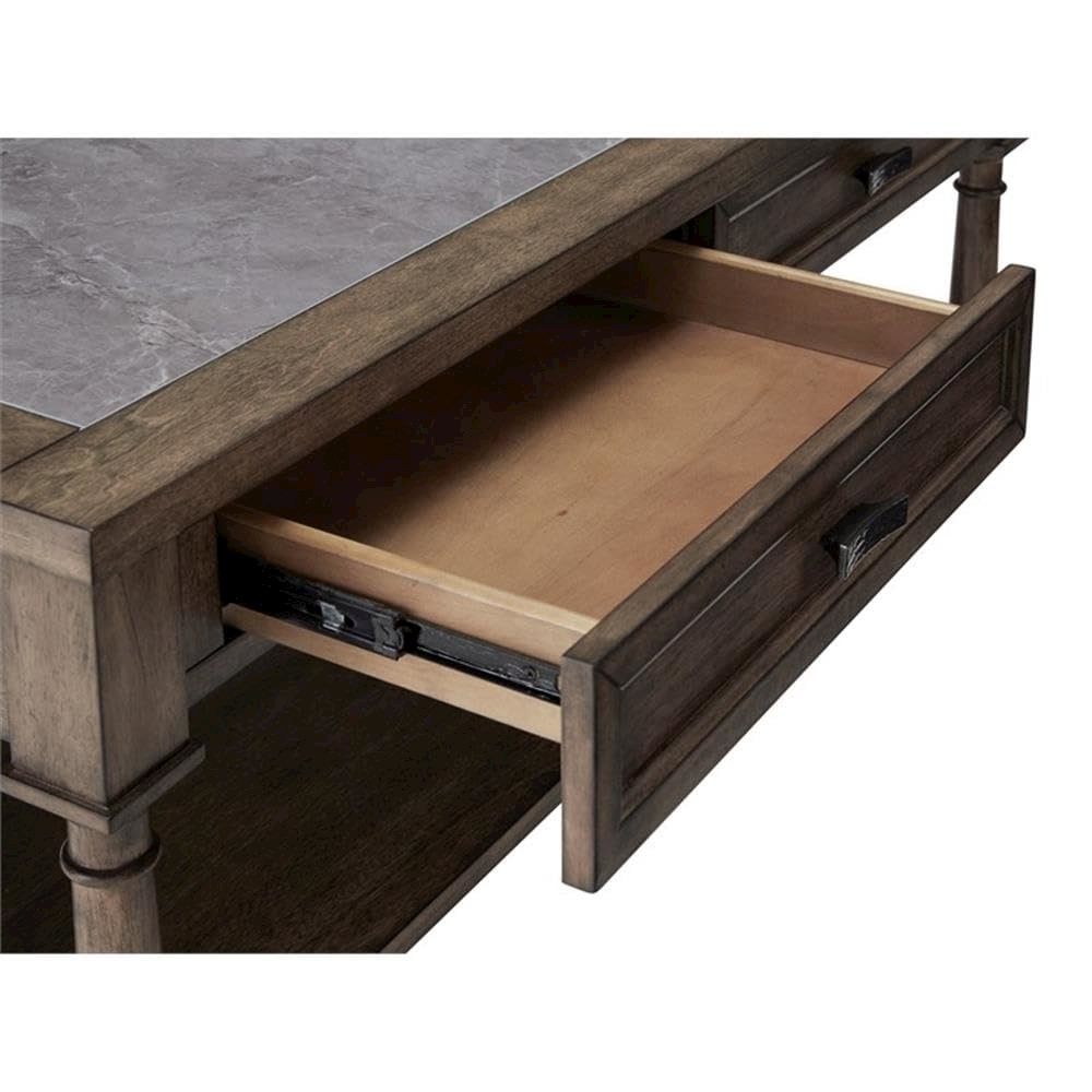Riverdale Rd Traditional End Table Gray Flannel/Slate. Picture 4
