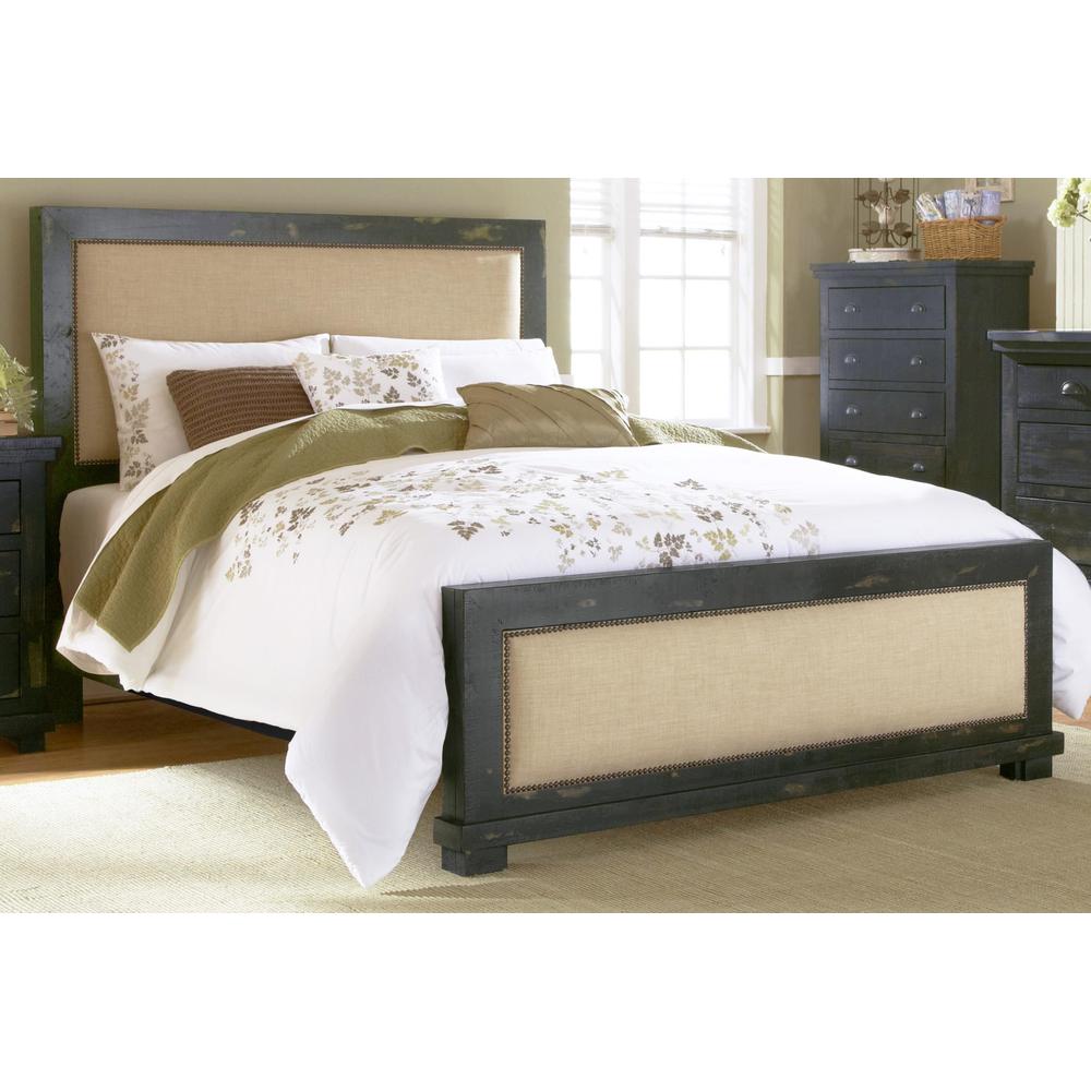 Queen Upholstered  Bed. Picture 3