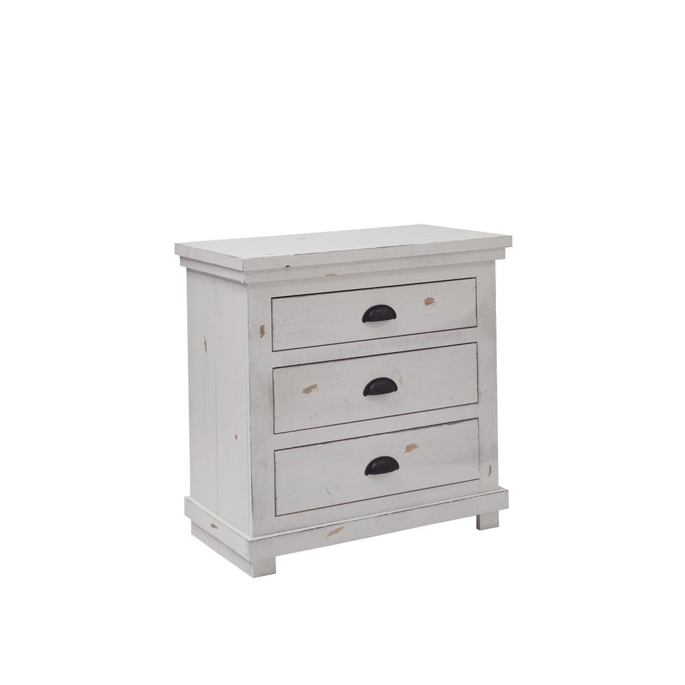 Willow Nightstand, 32" x 17" x 31", Distressed White. Picture 5