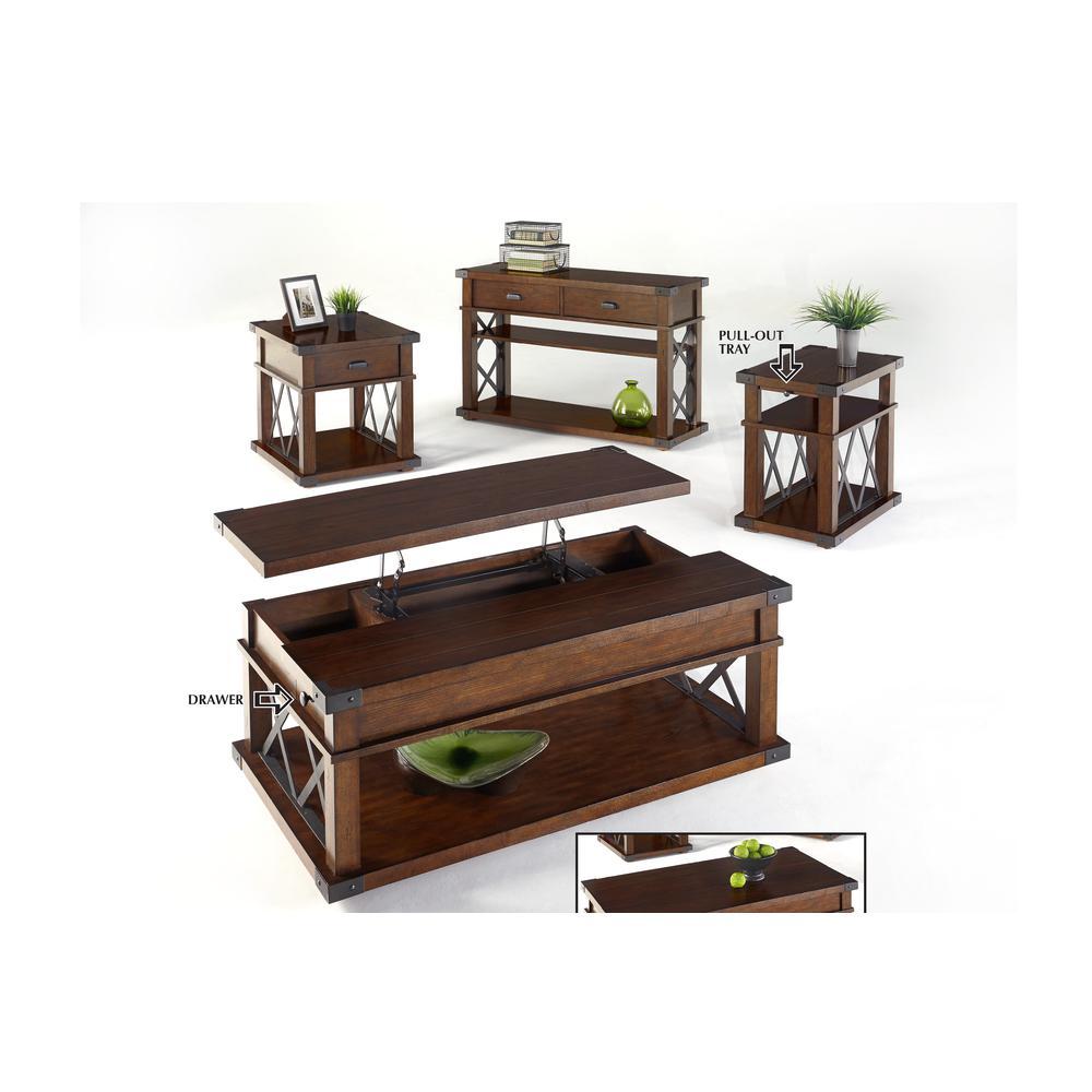 Castered Lift-Top Cocktail Table. Picture 1