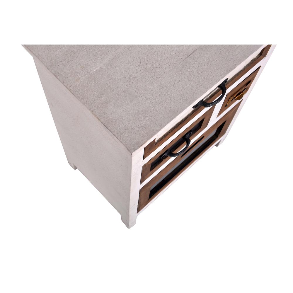 Nightstand in White/Tan/Gray. Picture 3