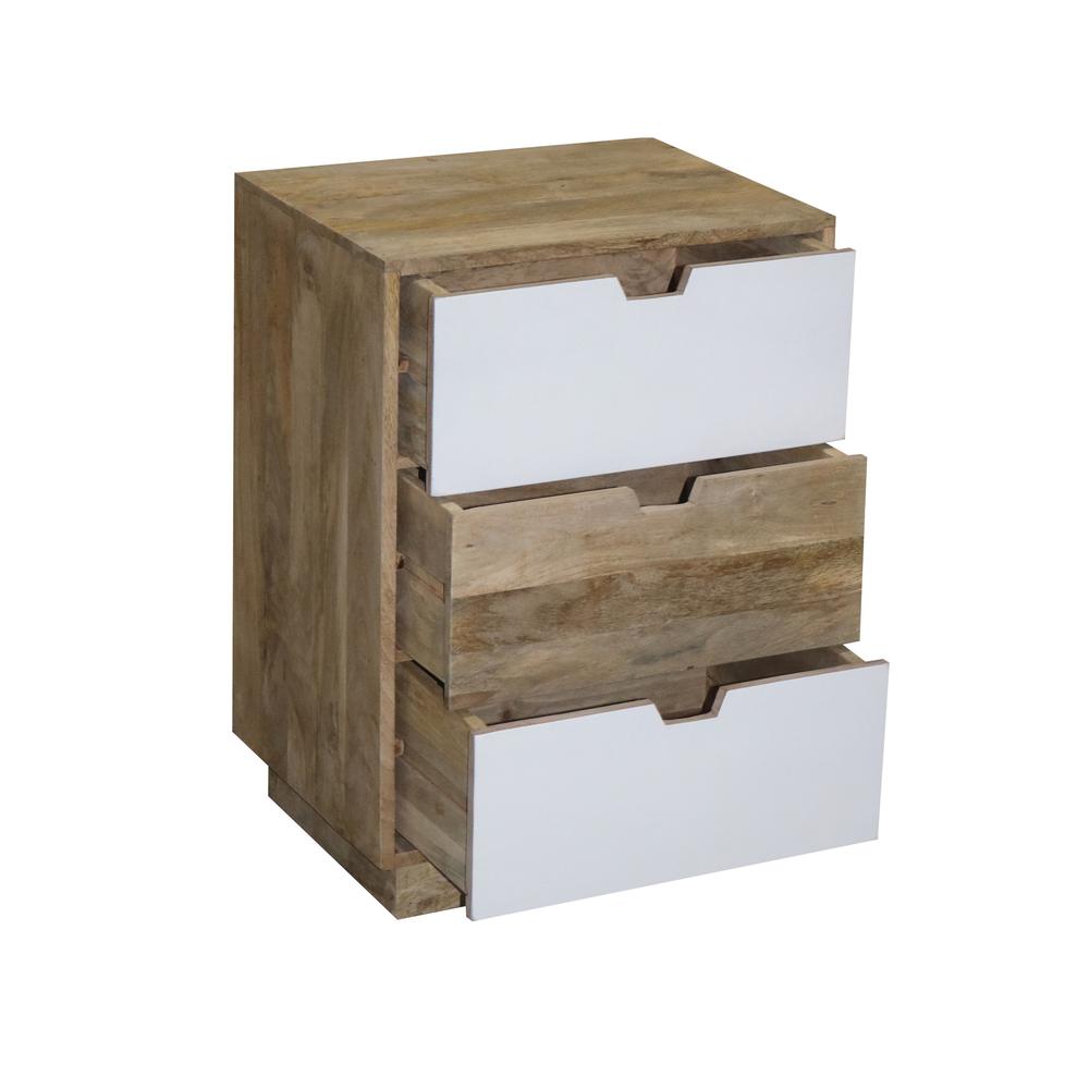 Nightstand, Tan/White. Picture 3