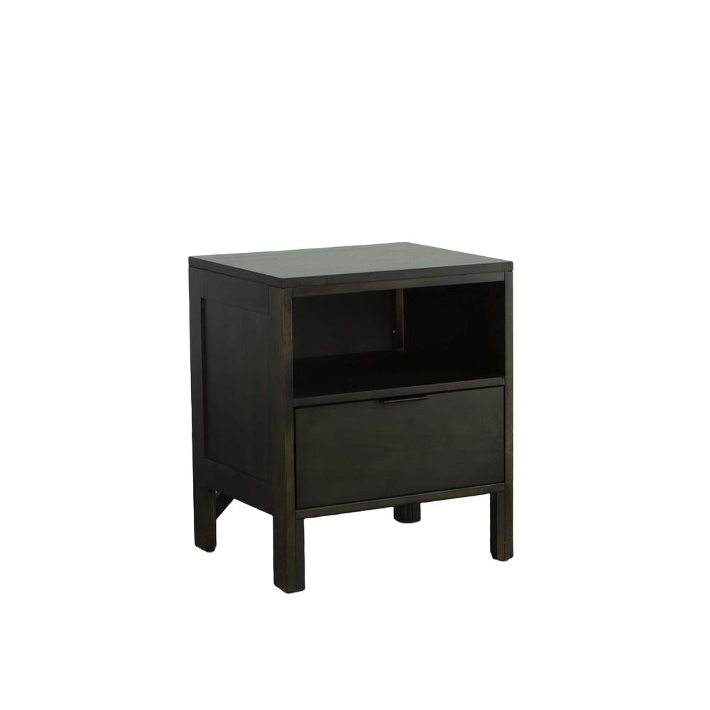 Nightstand , Dark Walnut. Picture 2