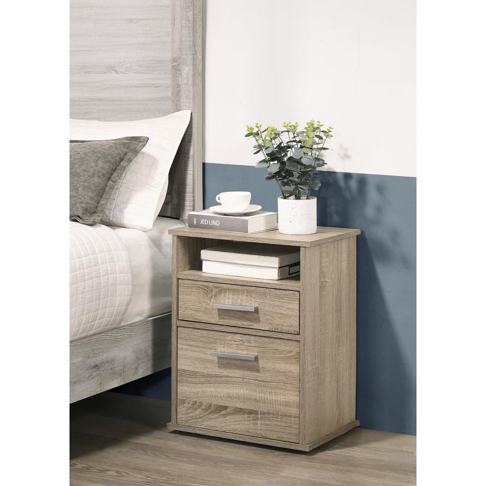 Nightstand w/ 2 Drawers. Picture 1