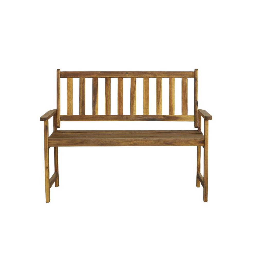Wooden Bench, Natural. Picture 1