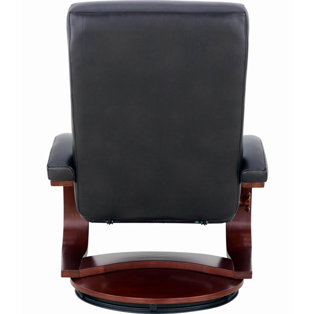 Relax-R™ Hamilton Recliner and Ottoman in Black Top Grain Leather. Picture 5