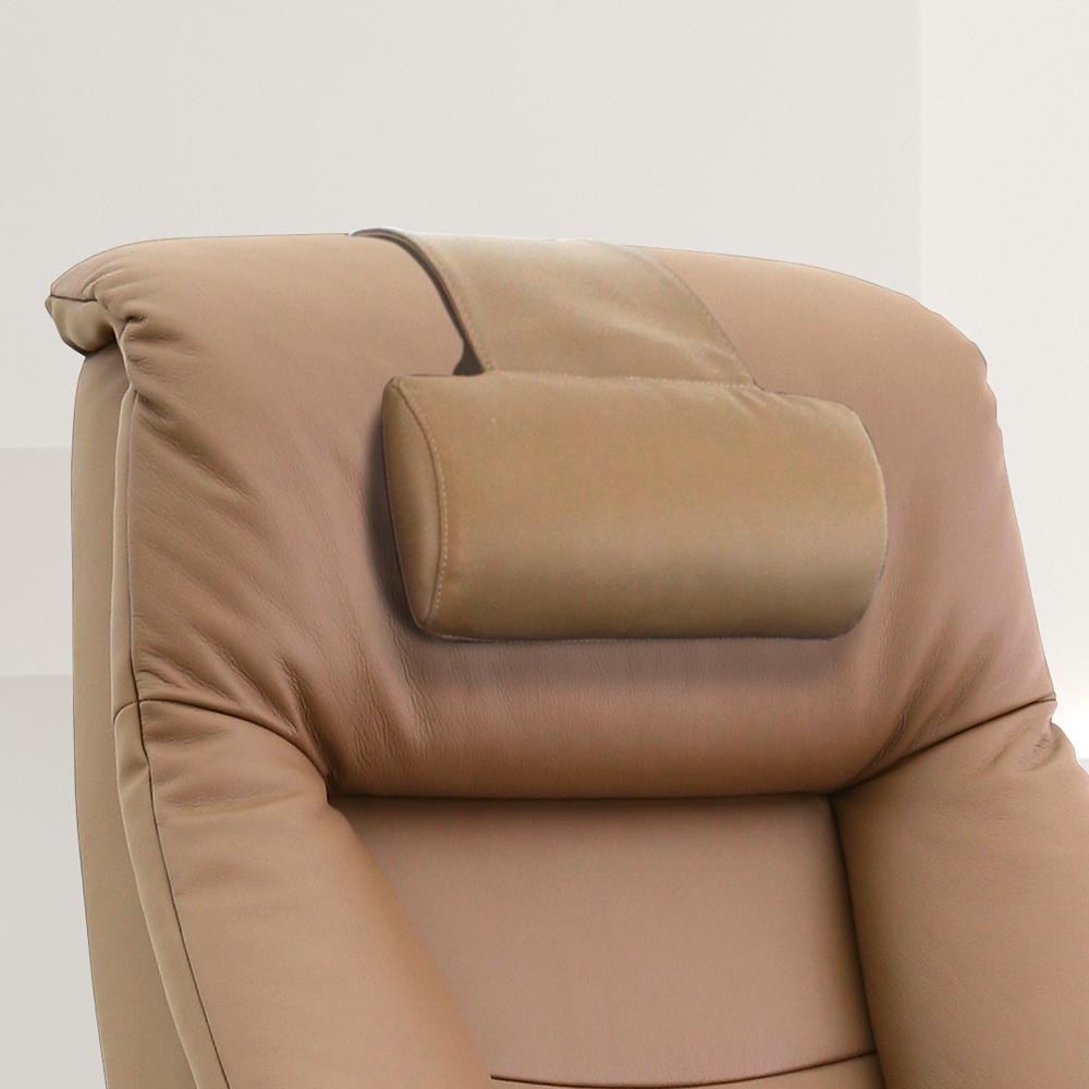 Relax-R™ Montreal Recliner and Ottoman in Sand Top Grain Leather. Picture 8