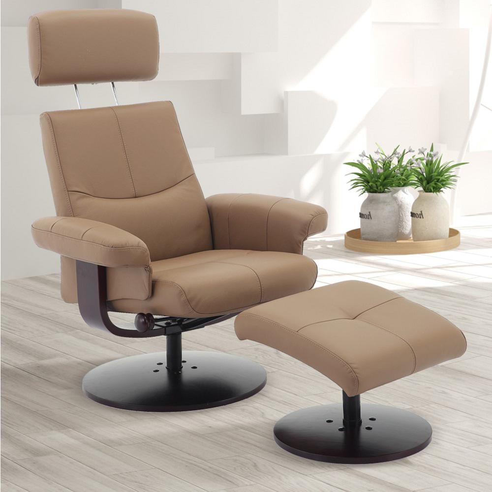Relax-R™ Regina Recliner Camel Polyurethane. Picture 2