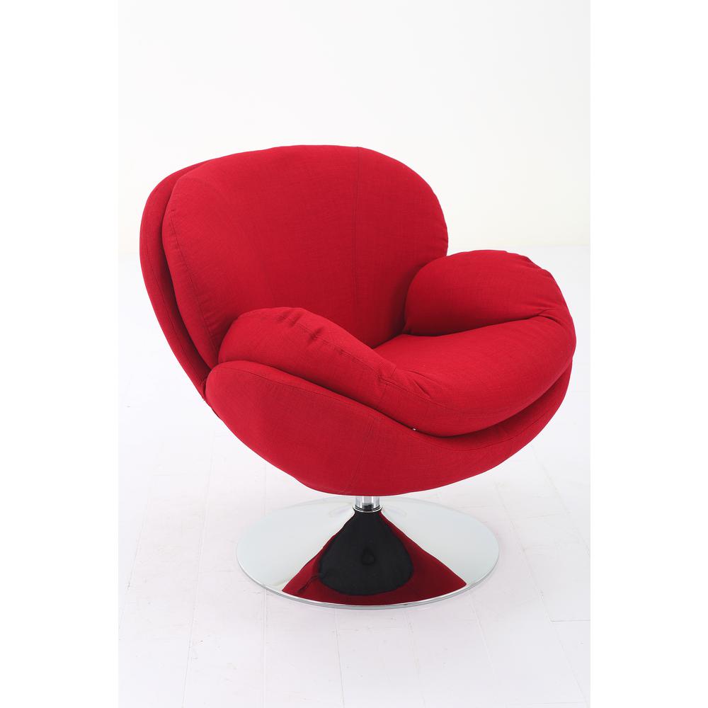 Relax-R™ Strand Leisure Accent Chair in Red Fabric. Picture 1