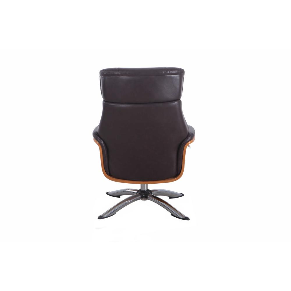 Relax-R™ Caitlin Recliner and Ottoman in Espresso Air Leather. Picture 6