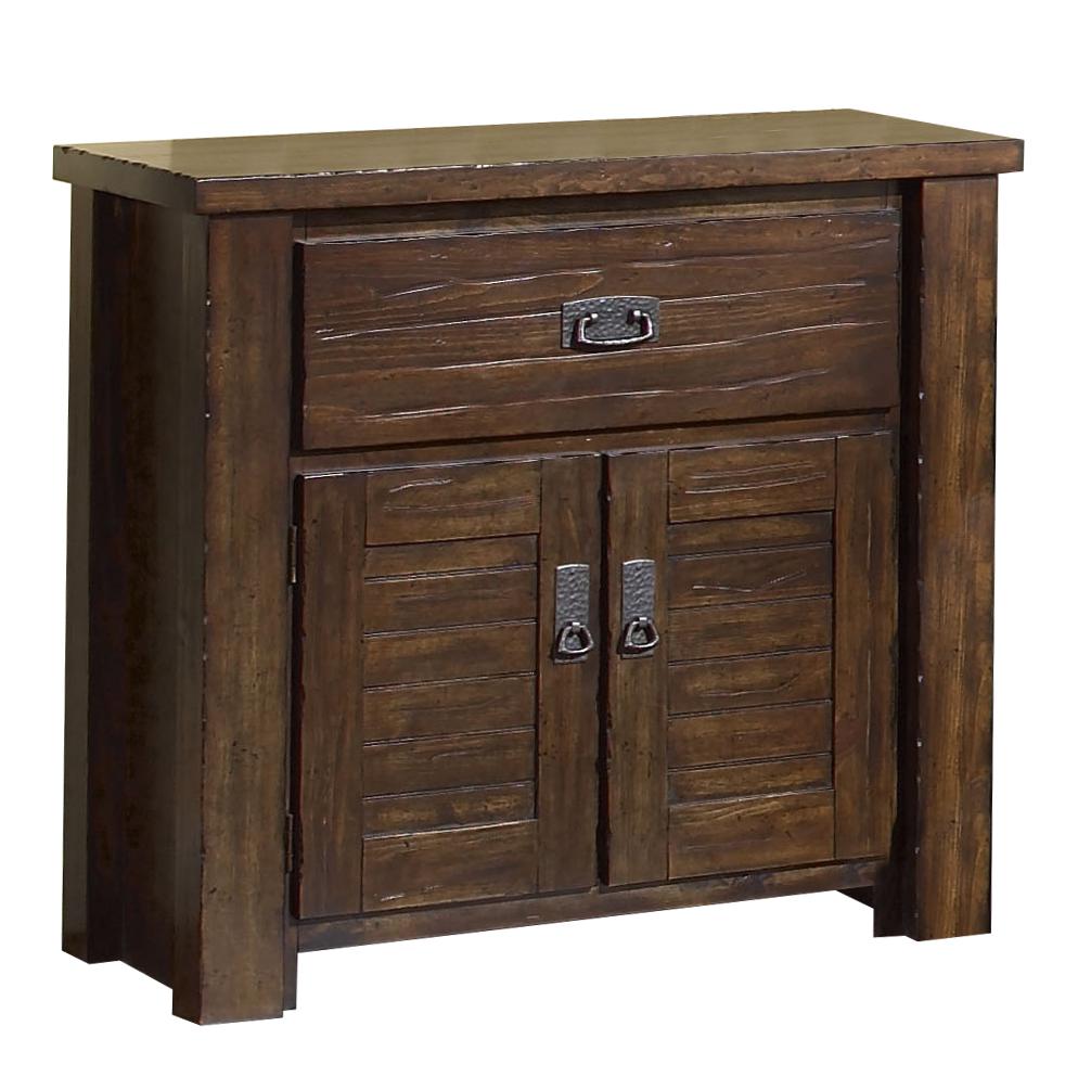 Trestlewood Nightstand, 31" x 17" x 31", Mesquite Pine. Picture 1