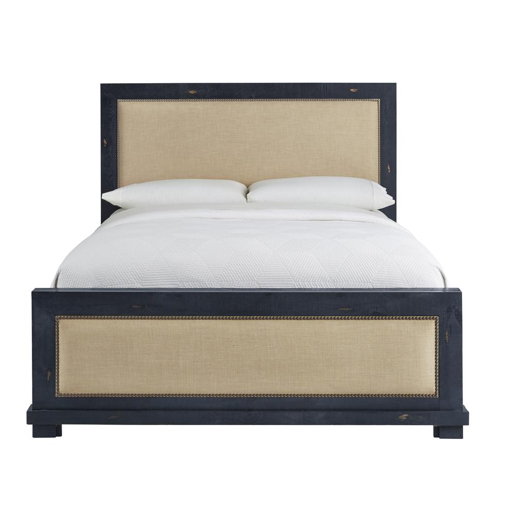 Queen Upholstered  Bed. Picture 1