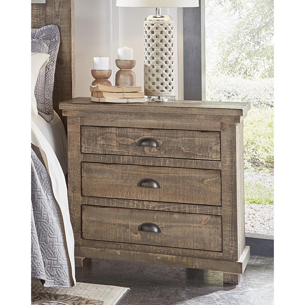 Willow Nightstand, Weathered Gray. Picture 2