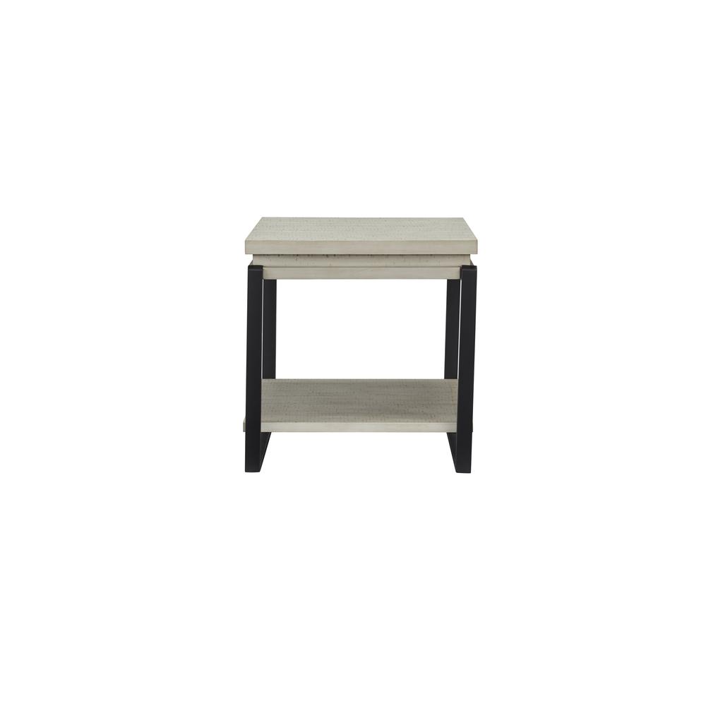 End Table, Toasted Pine Nut/Black Metal. Picture 1