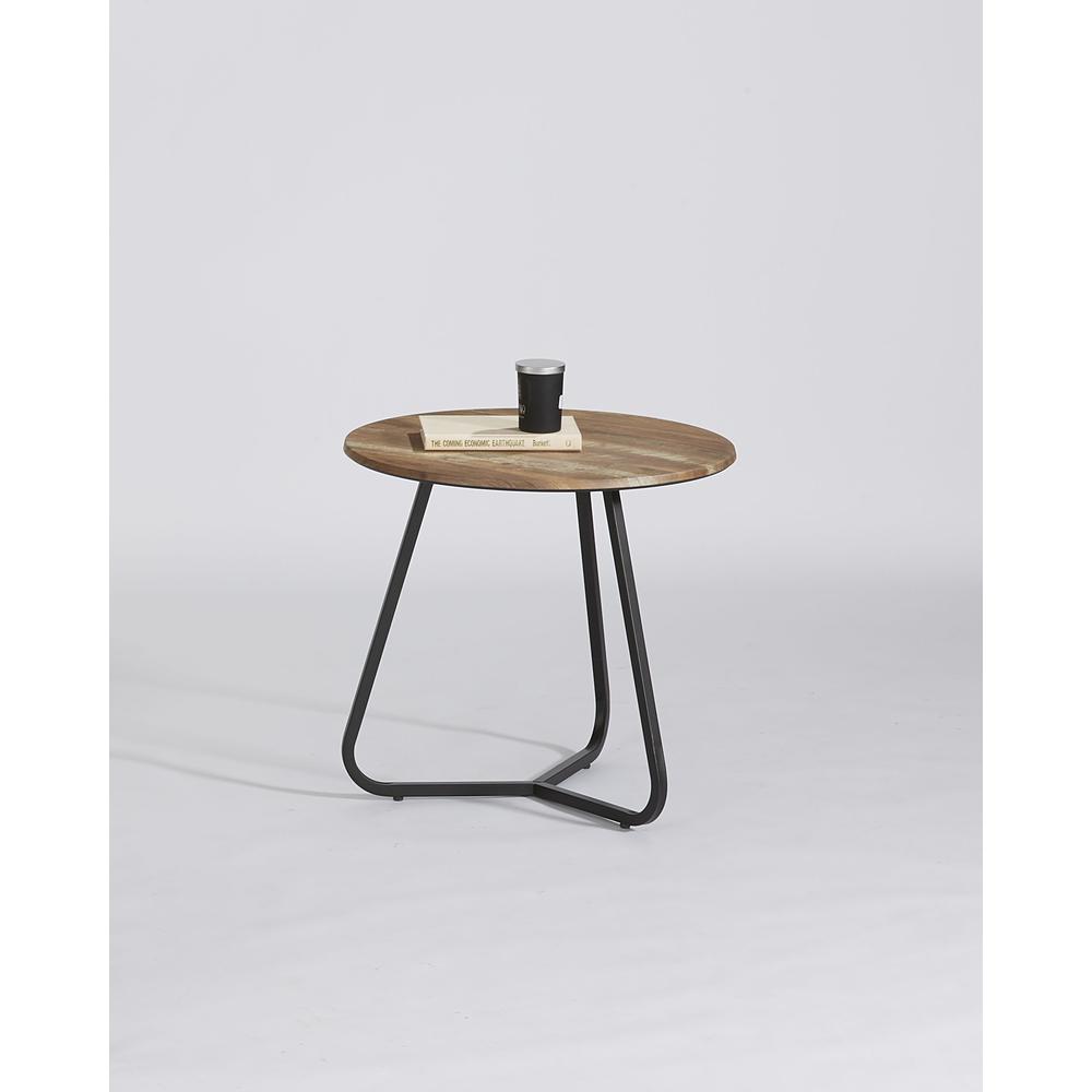 End Table, Yukon/Black Metal. Picture 1