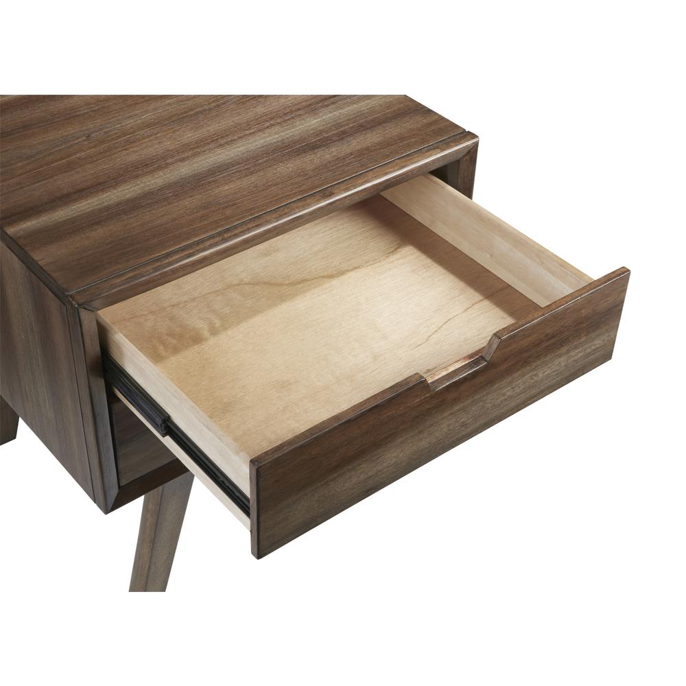 End Table w/Drawers - Brown. Picture 2